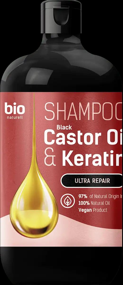 Bio Naturell Black Castor Oil & Keratin Szampon do wszystkich rodzajów włosów, 0,95 l