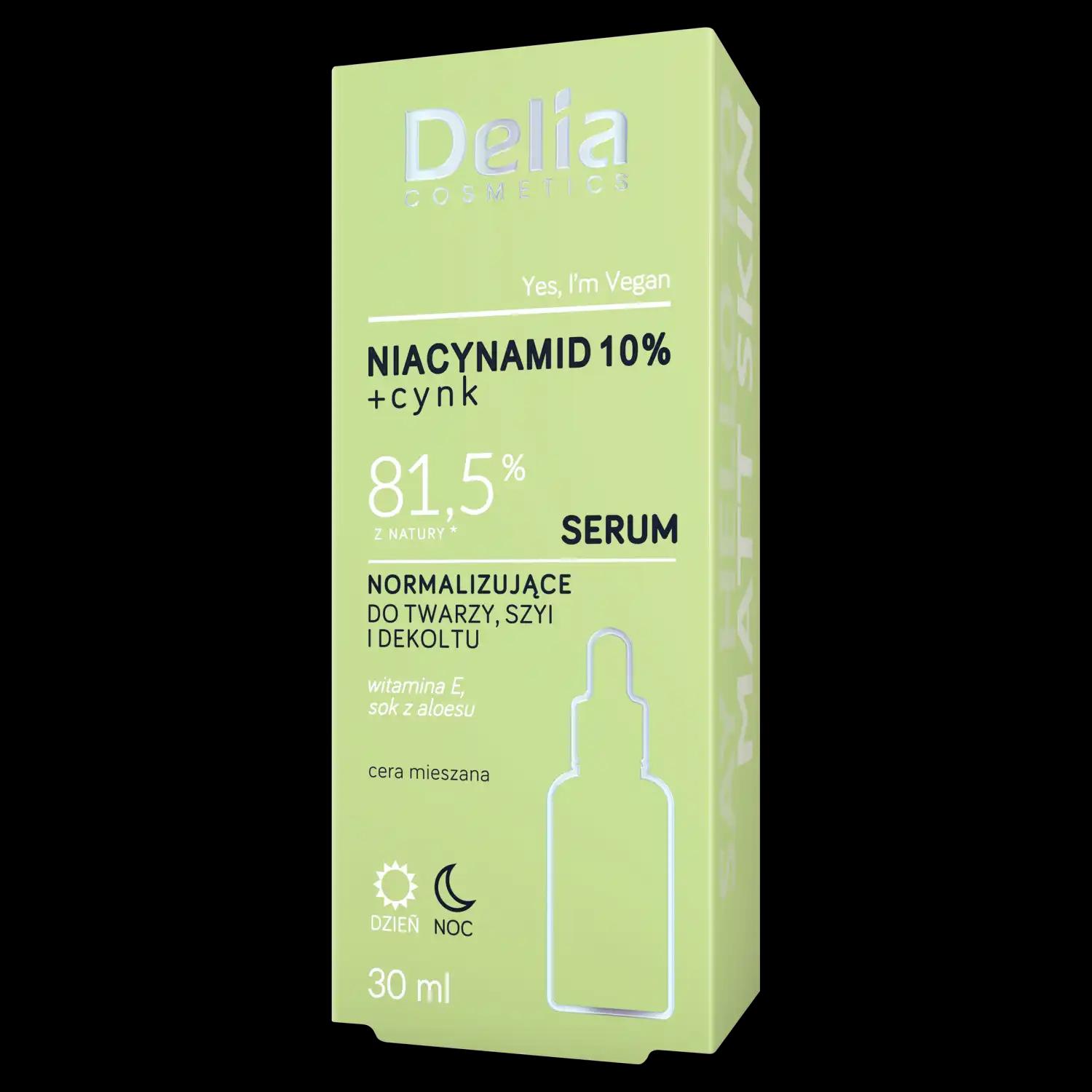 Delia normalizujące serum z niacynamidem do twarzy, 30 ml