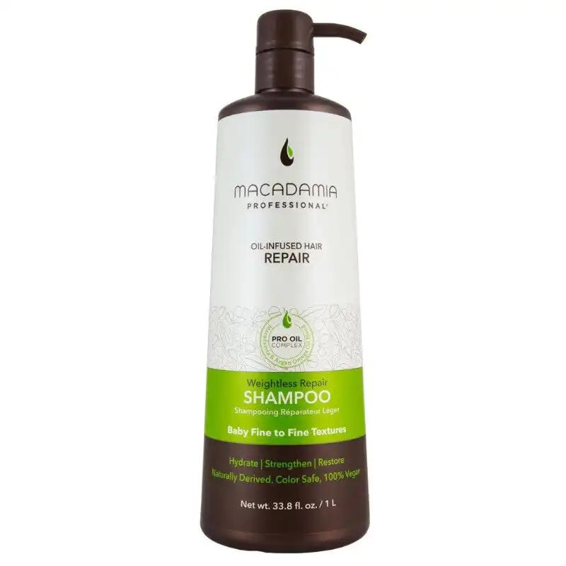 Macadamia Professional Weightless Repair Vegan nawilżająco-regenerujący do włosów cienkich, 1000 ml