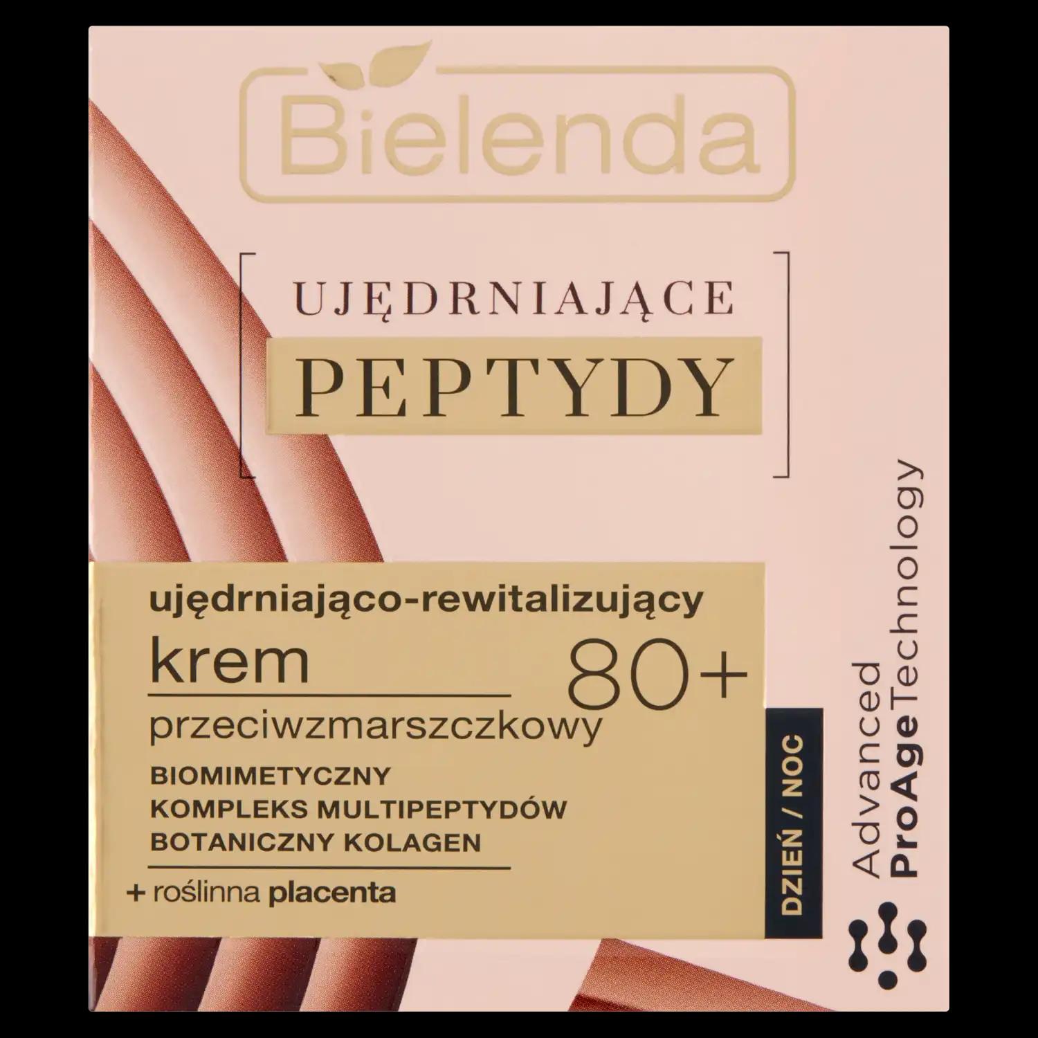 Bielenda Ujędrniające Peptydy ujędrniająco-rewitalizujący krem przeciwzmarszczkowy do twarzy 80+, 50 ml