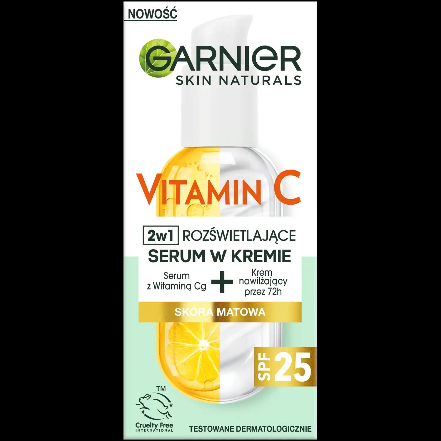 Garnier Vitamin C rozświetlające serum w kremie z witaminą C do twarzy, 50 ml