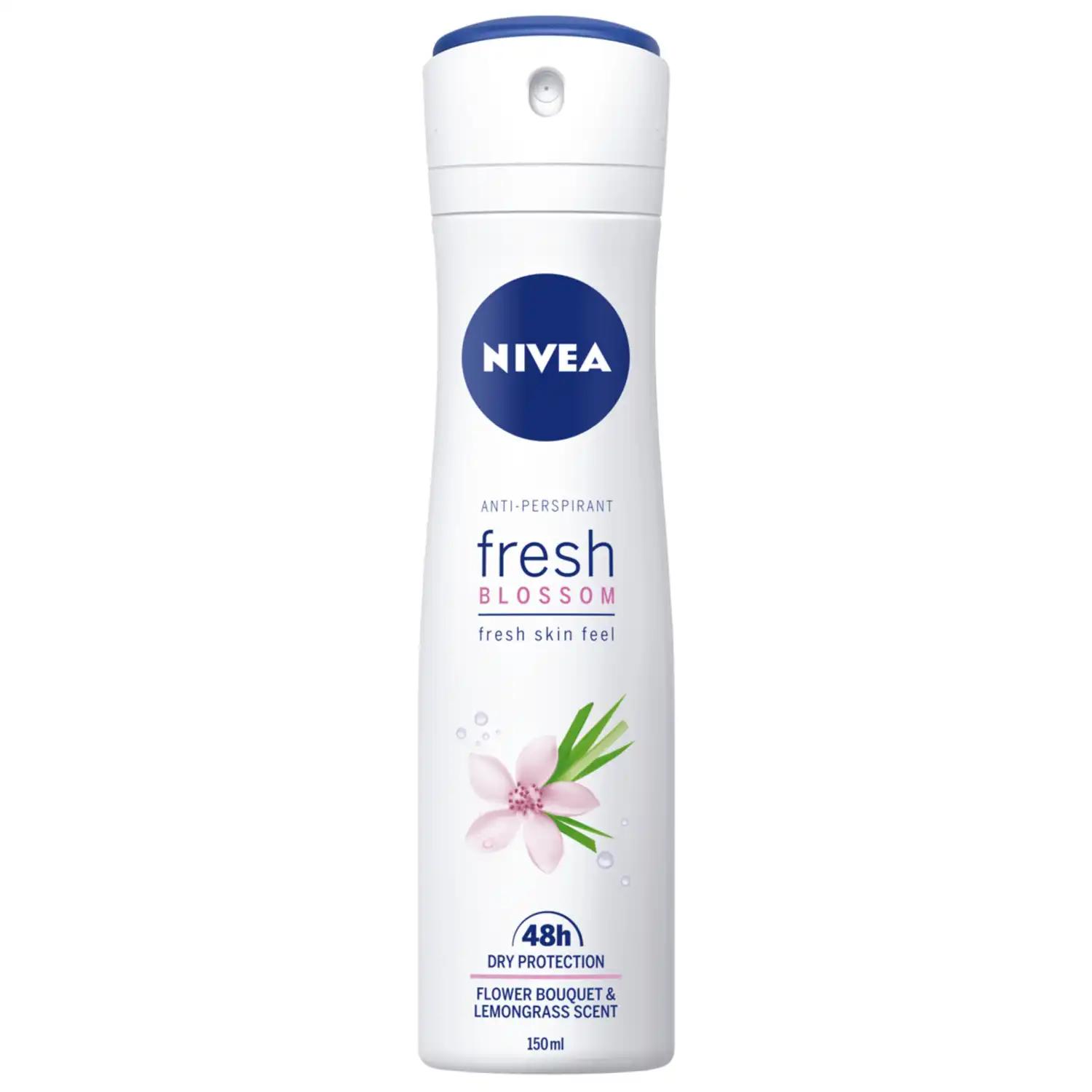 Nivea Fresh Blossom antyperspirant damski w sprayu, 150 ml