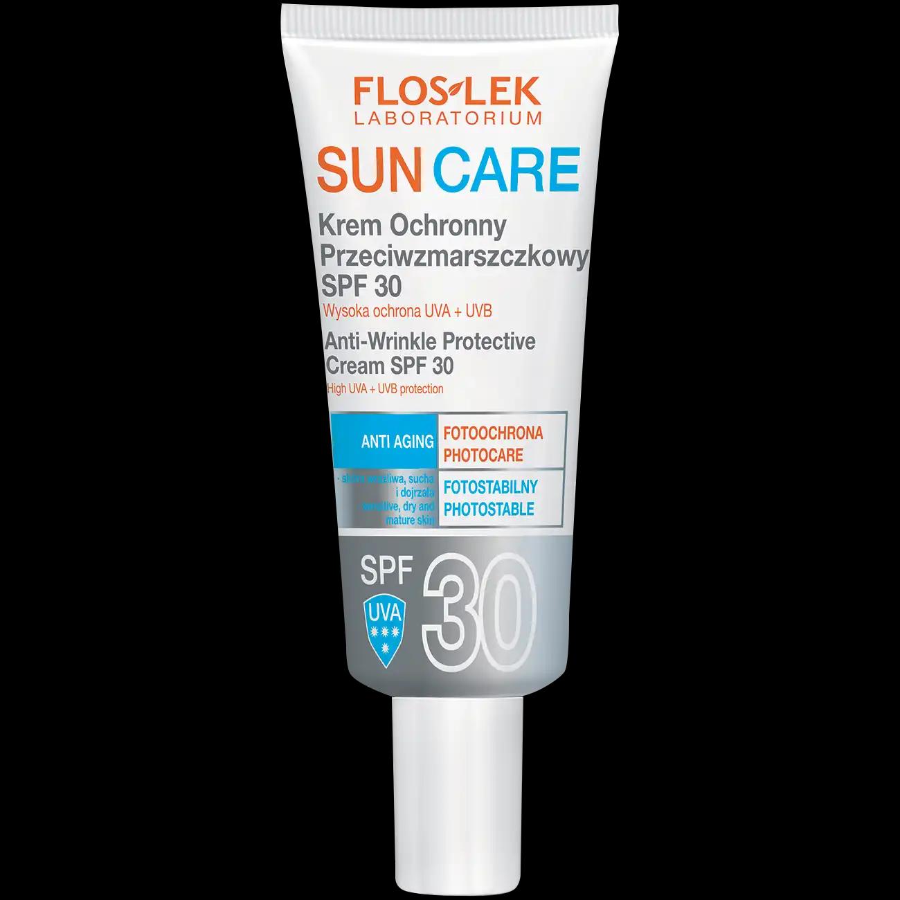 Floslek Sun przeciwzmarszczkowy krem ochronny do twarzy SPF30, 30 ml