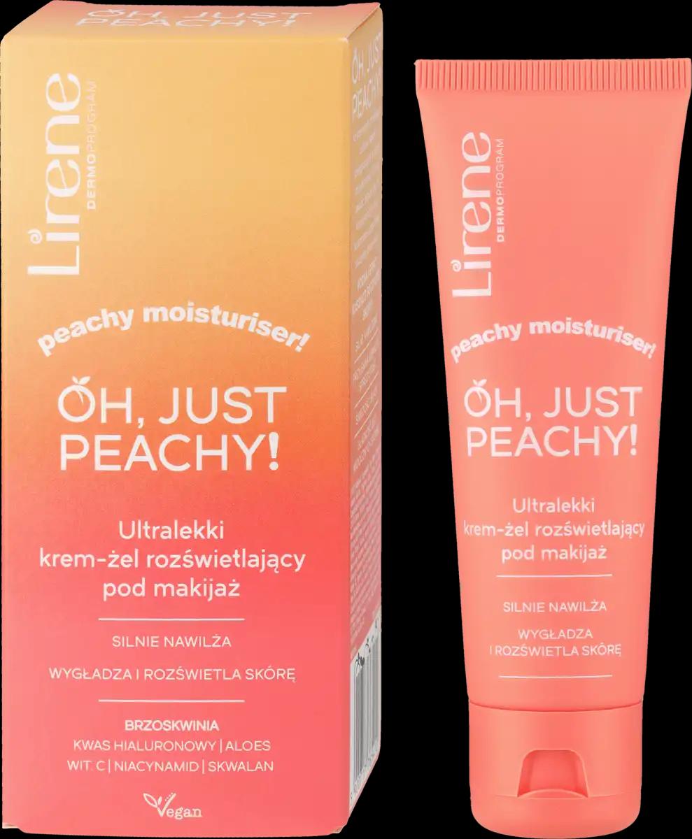 Lirene Oh, just Peachy! Ultralekki krem-żel rozświetlający pod makijaż, 50 ml