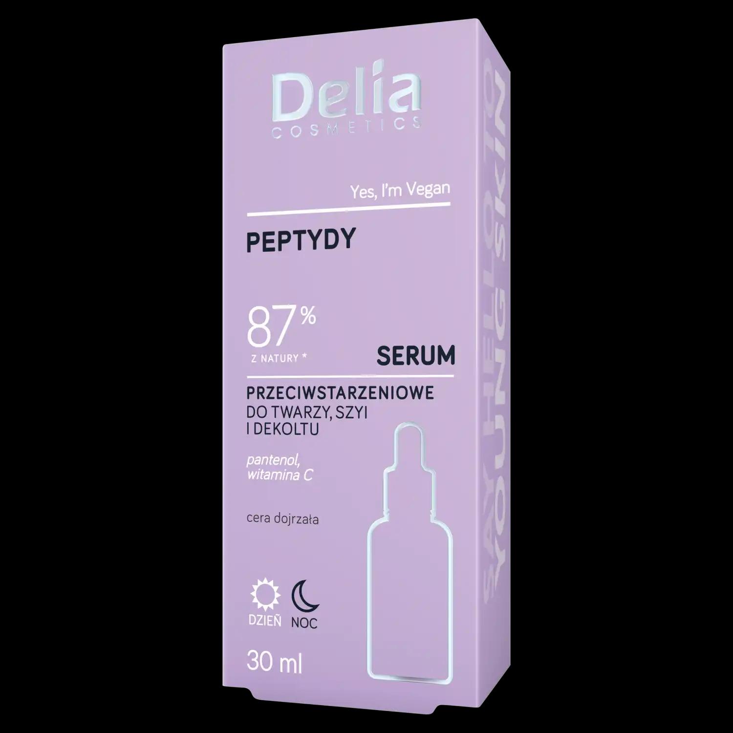 Delia przeciwstarzeniowe serum z peptydami do twarzy, 30 ml