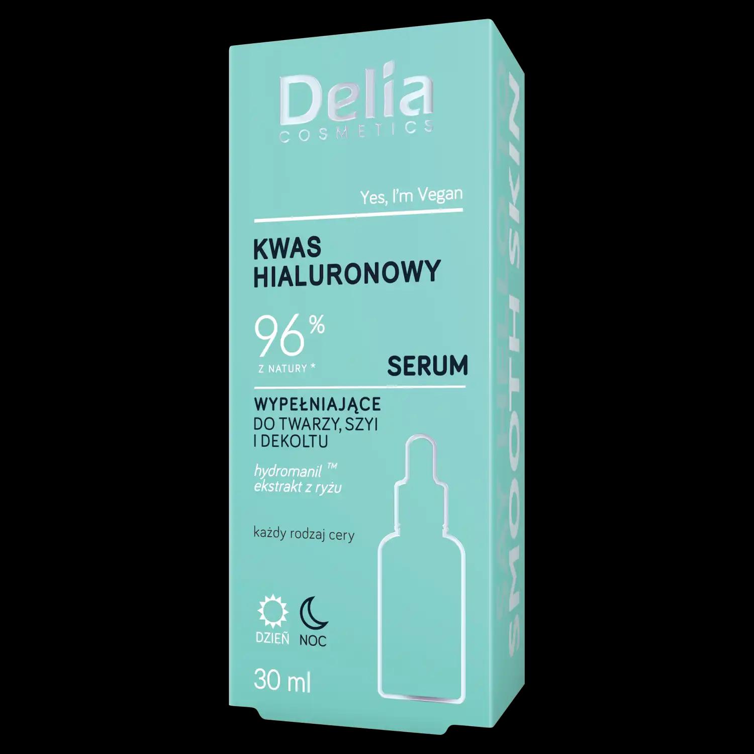 Delia wypełniające serum z kwasem hialuronowym do twarzy, szyi i dekoltu, 30 ml