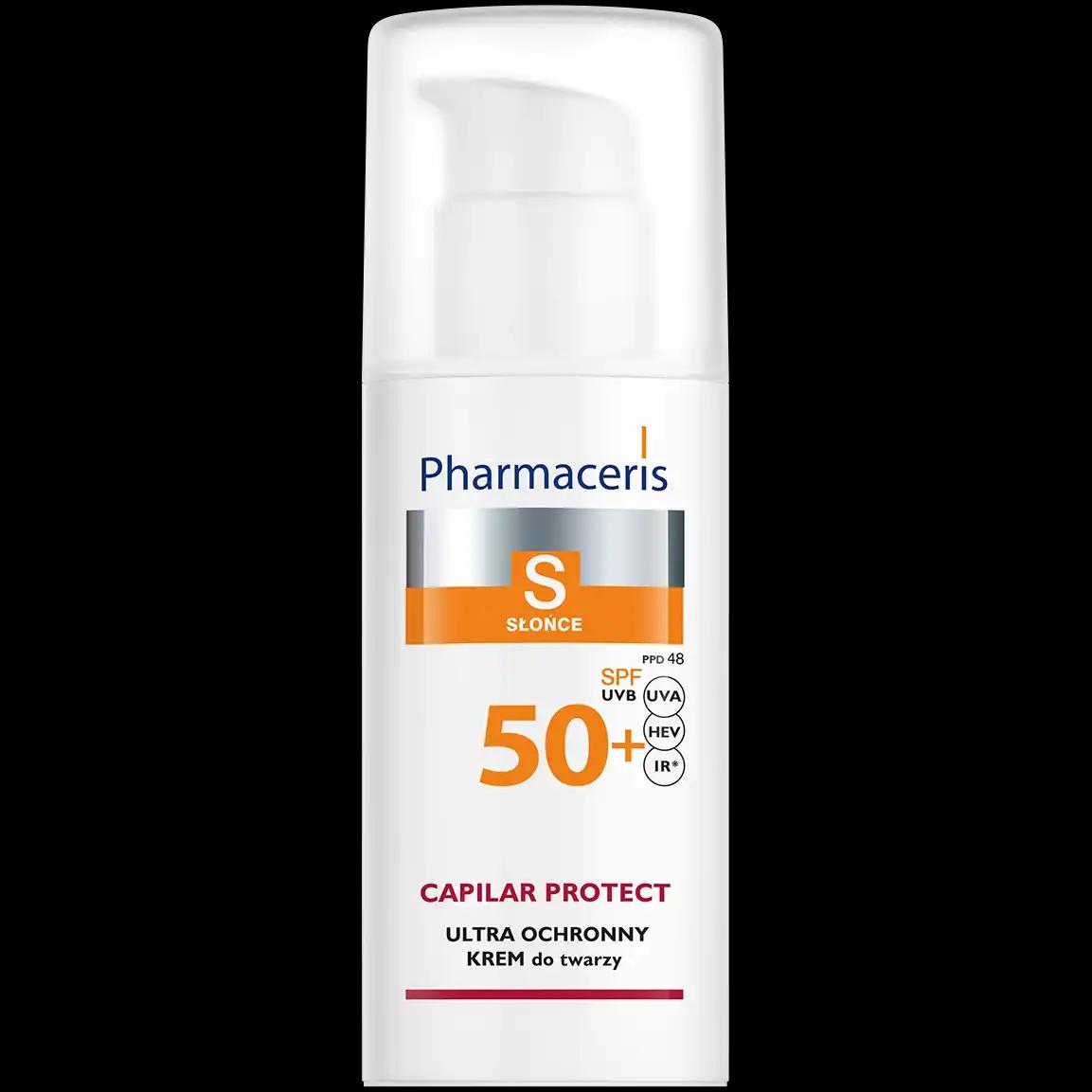 Pharmaceris S ultra ochronny krem dla skóry naczynkowej i z trądzikiem różowatym SPF50+, 50 ml