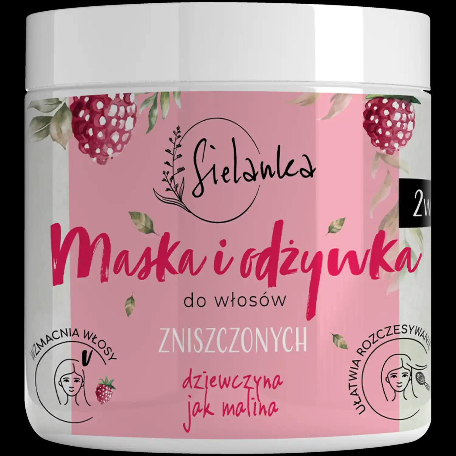 Sielanka Dziewczyna jak malina 2w1 do włosów zniszczonych, 250 ml