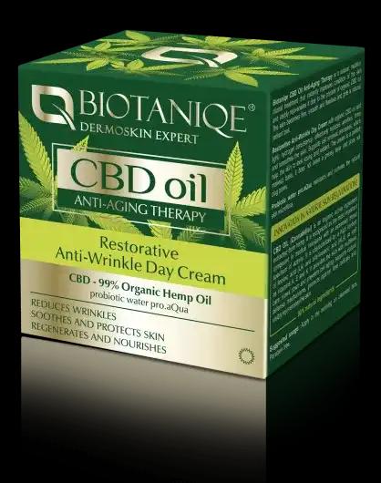 Biotaniqe Крем CBD Oil денний для обличчя антивіковий з канабідіолом, 50мл