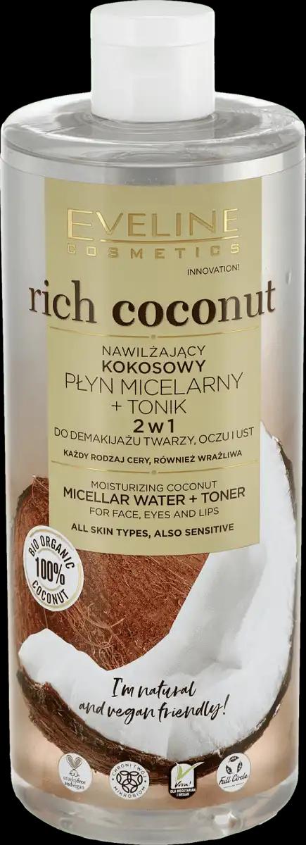 Eveline Cosmetics Rich Coconut płyn micelarny-tonik, 500 ml