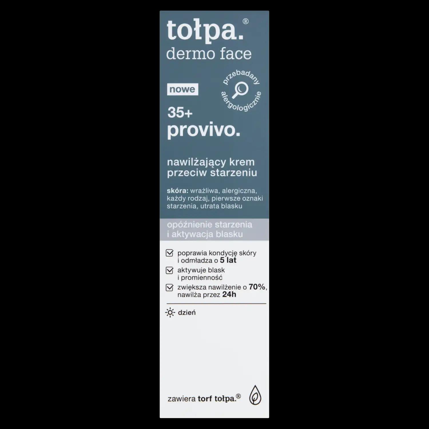 Tolpa Dermo Face Provivo 35+ nawilżający krem przeciw starzeniu, dzień, 40 ml