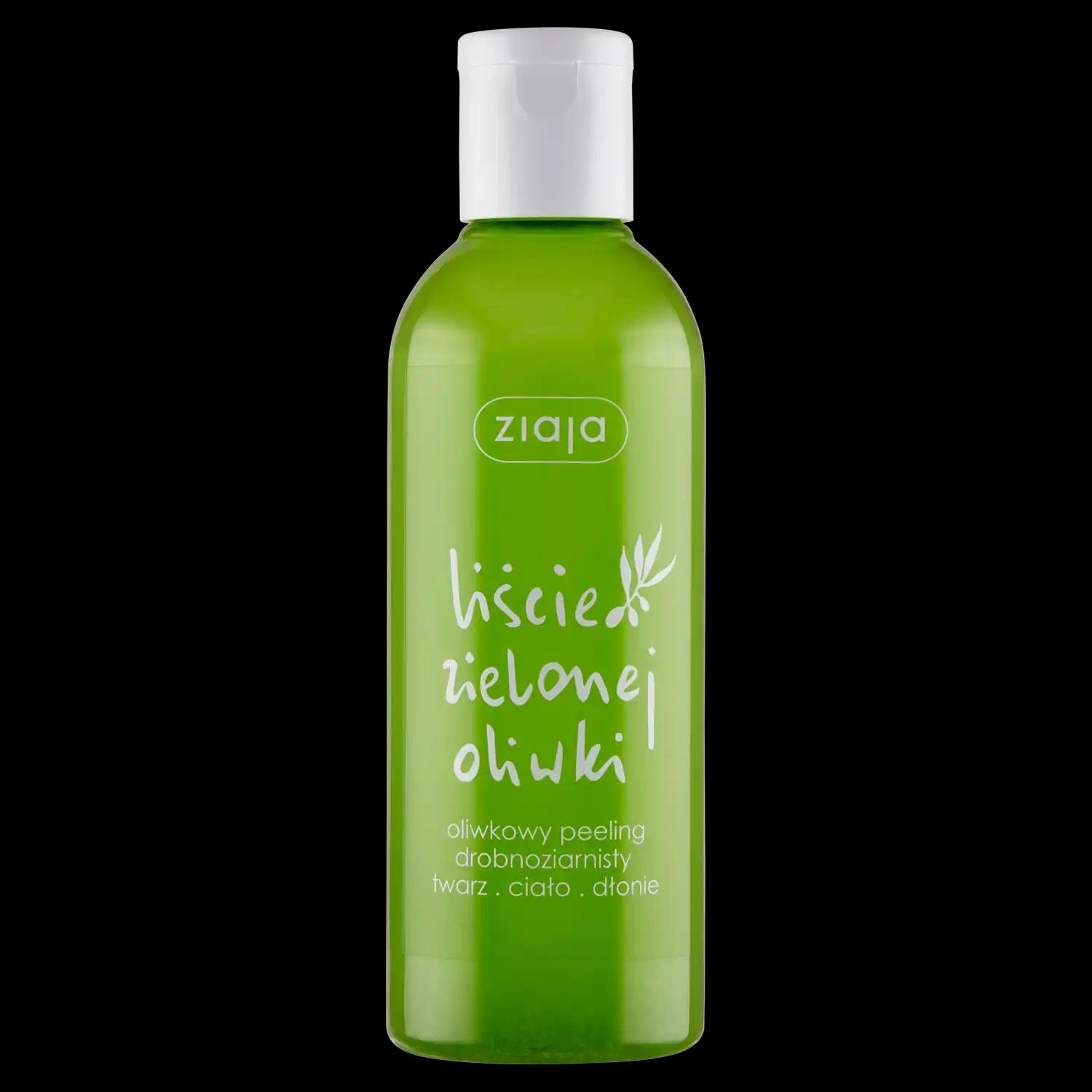 Ziaja Liście Zielonej Oliwki oliwkowy peeling drobnoziarnisty do twarzy, 200 ml