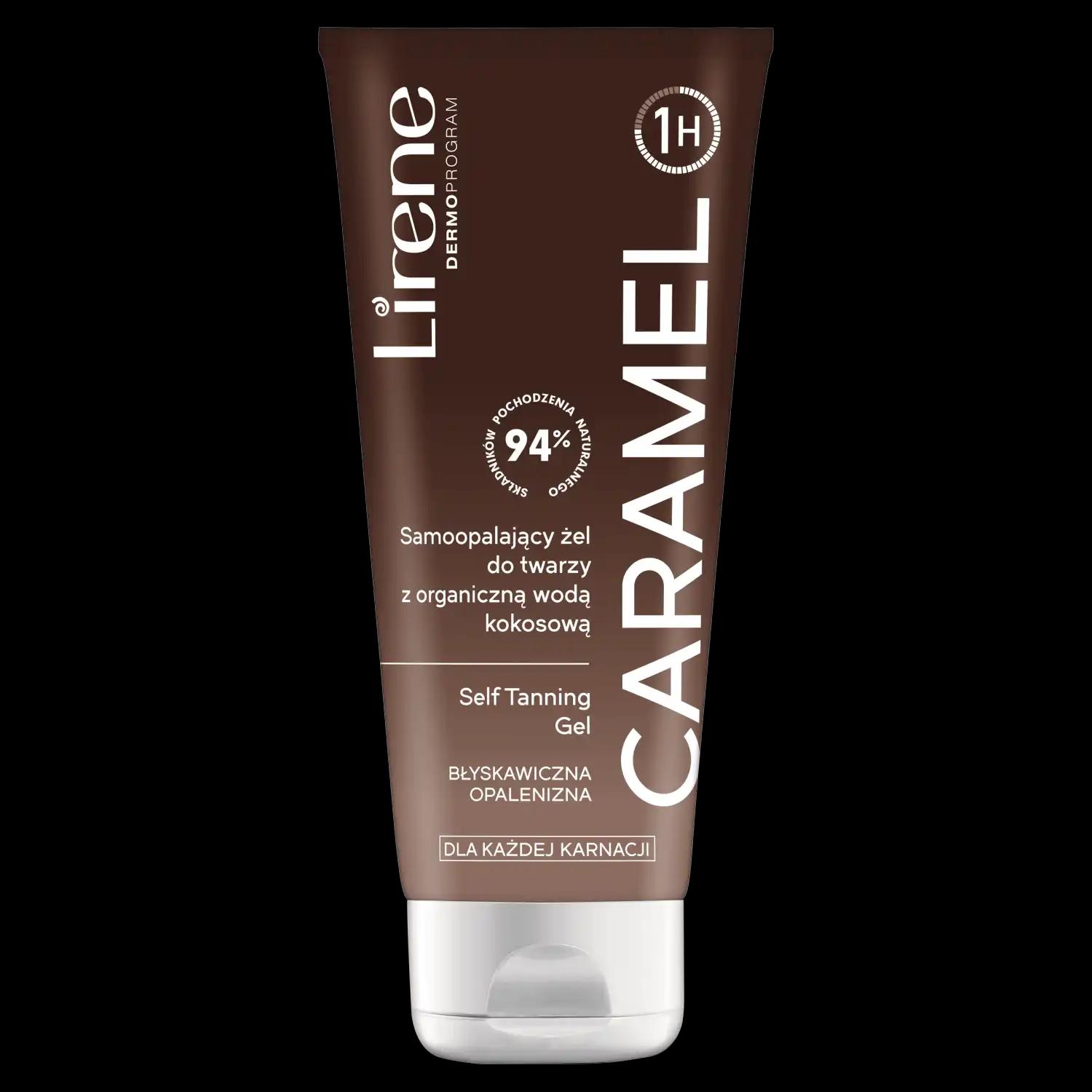 Lirene Caramel samoopalający żel do twarzy, 75 ml