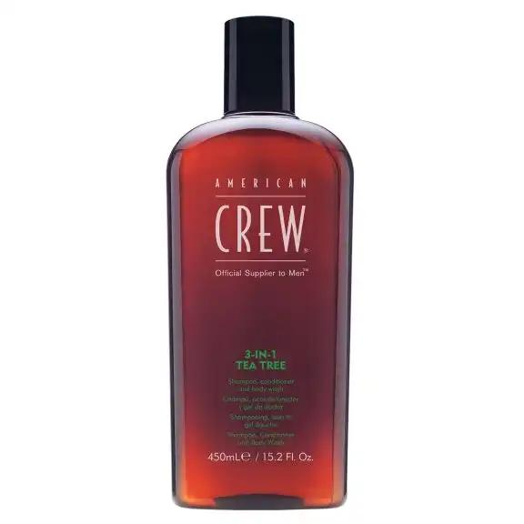 American Crew Tea Tree 3-in-1 , odżywka i żel pod prysznic 3w1 dla mężczyzn, 450 ml