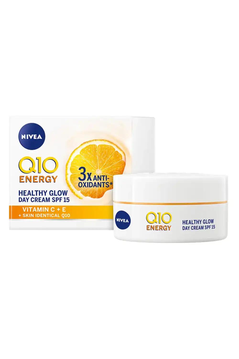 Nivea Крем для обличчя денний Здорове сяяння SPF15 3x Anti-Oxidants Q10 Energy, 50 мл