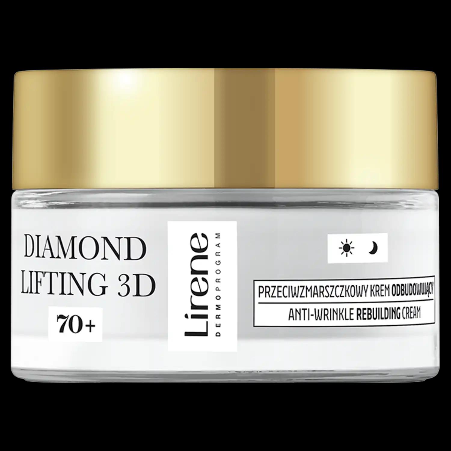 Lirene Diamentowy Lifting odbudowujący krem do twarzy 70+, 50 ml