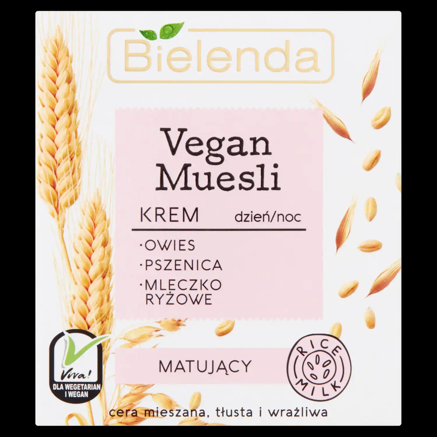 Bielenda Vegan Muesli matujący krem do twarzy na dzień i noc, 50 ml