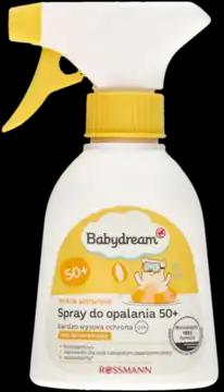 DLA BABYDREAM Extra Sensitive spray do opalania dla niemowląt i małych dzieci, SPF 50+ 200 ml