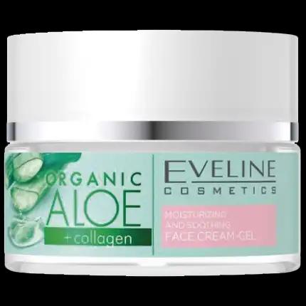 Eveline Cosmetics Organic Aloe nawilżająco-łagodzący krem-żel do twarzy, 50 ml