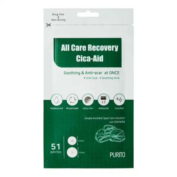 Purito All Care Recovery Cica-Aid plastry do twarzy korygujące niedoskonałości, 51 szt./1 opak.