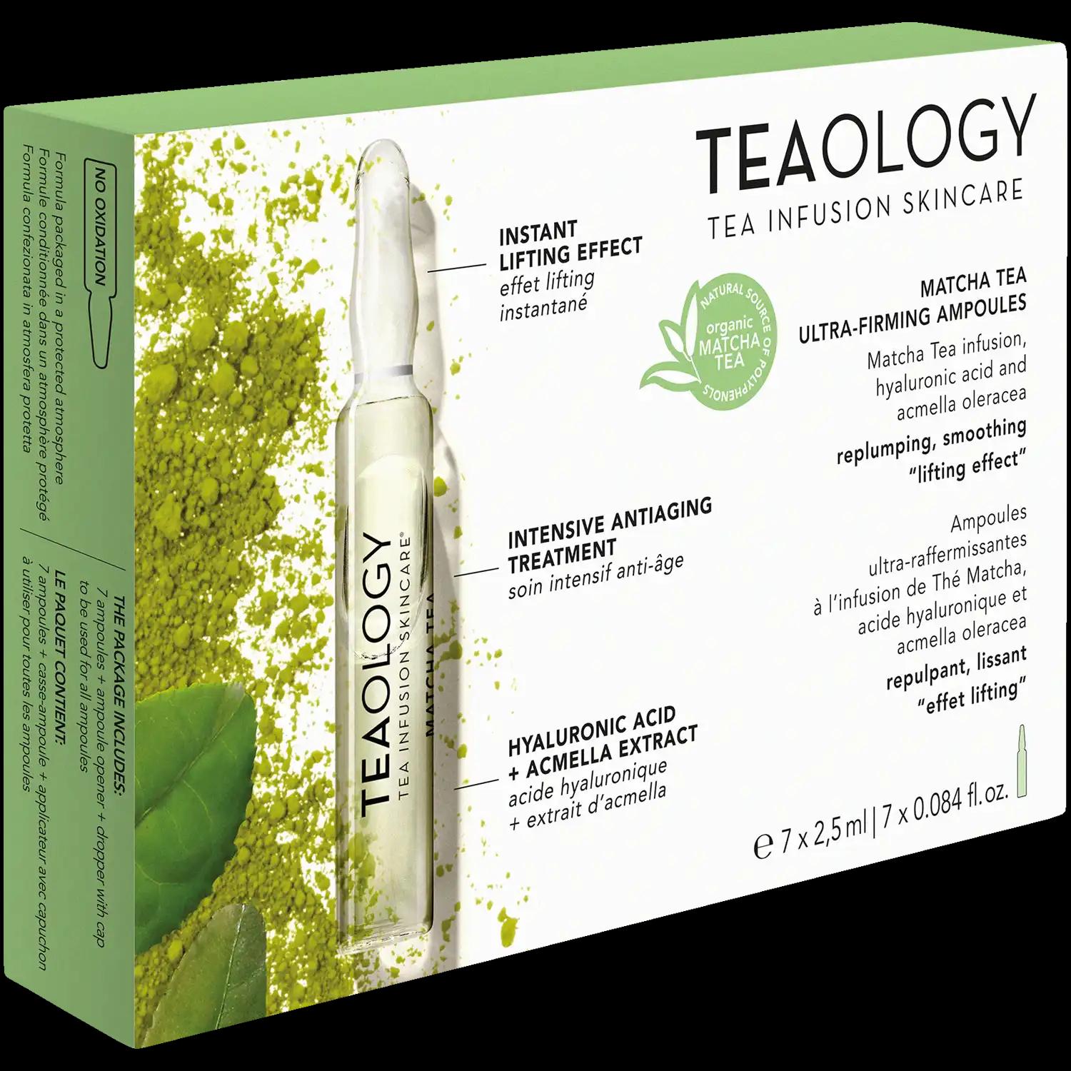 Teaology Matcha Tea ujędrniające ampułki do twarzy, 7x2,5 ml/1 opak.