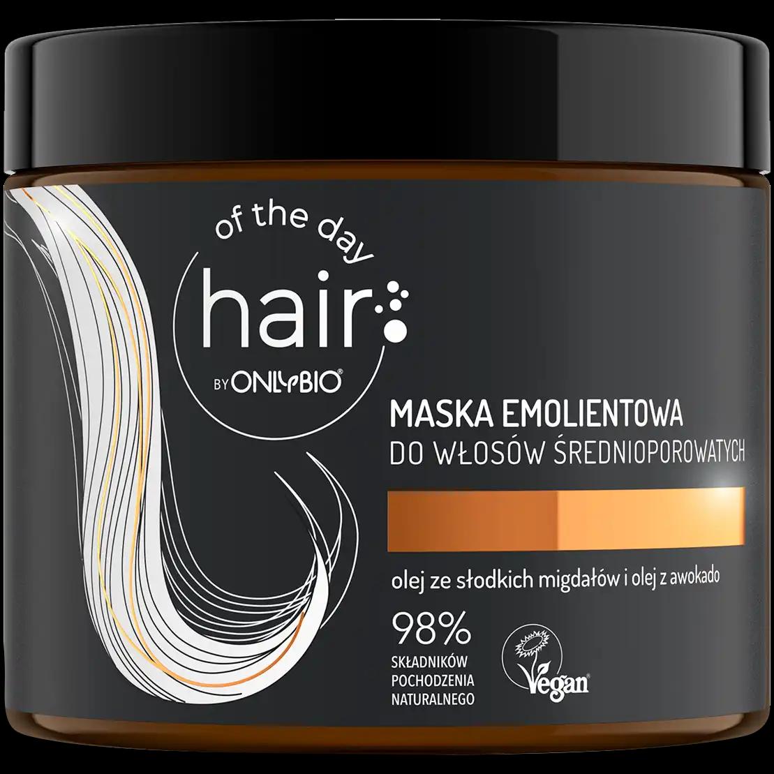 Only Bio Hair Of The Day By emolientowa do włosów średnioporowatych, 400 ml