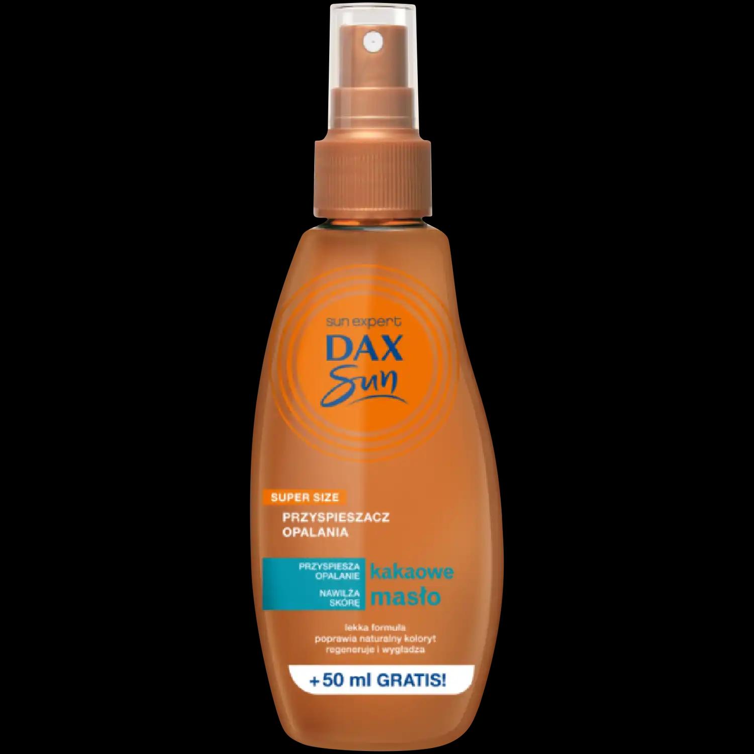 DAX Dax Sun przyśpieszacz opalania w sprayu z masłem kakaowym i olejem kokosowym z SPF6, 200 ml