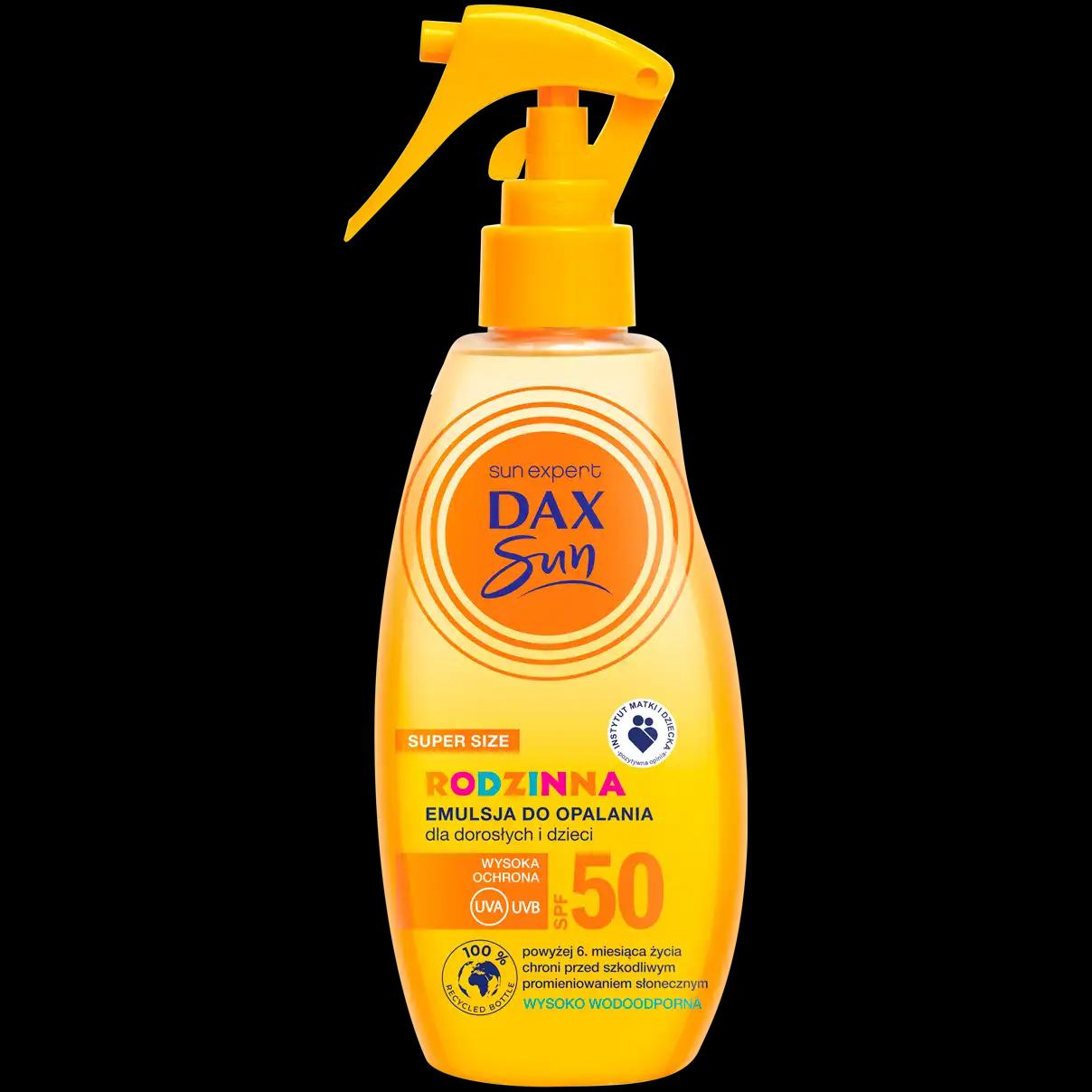 DAX Dax Sun rodzinna emulsja do opalania dla dorosłych i dzieci SPF50 triger, 200 ml