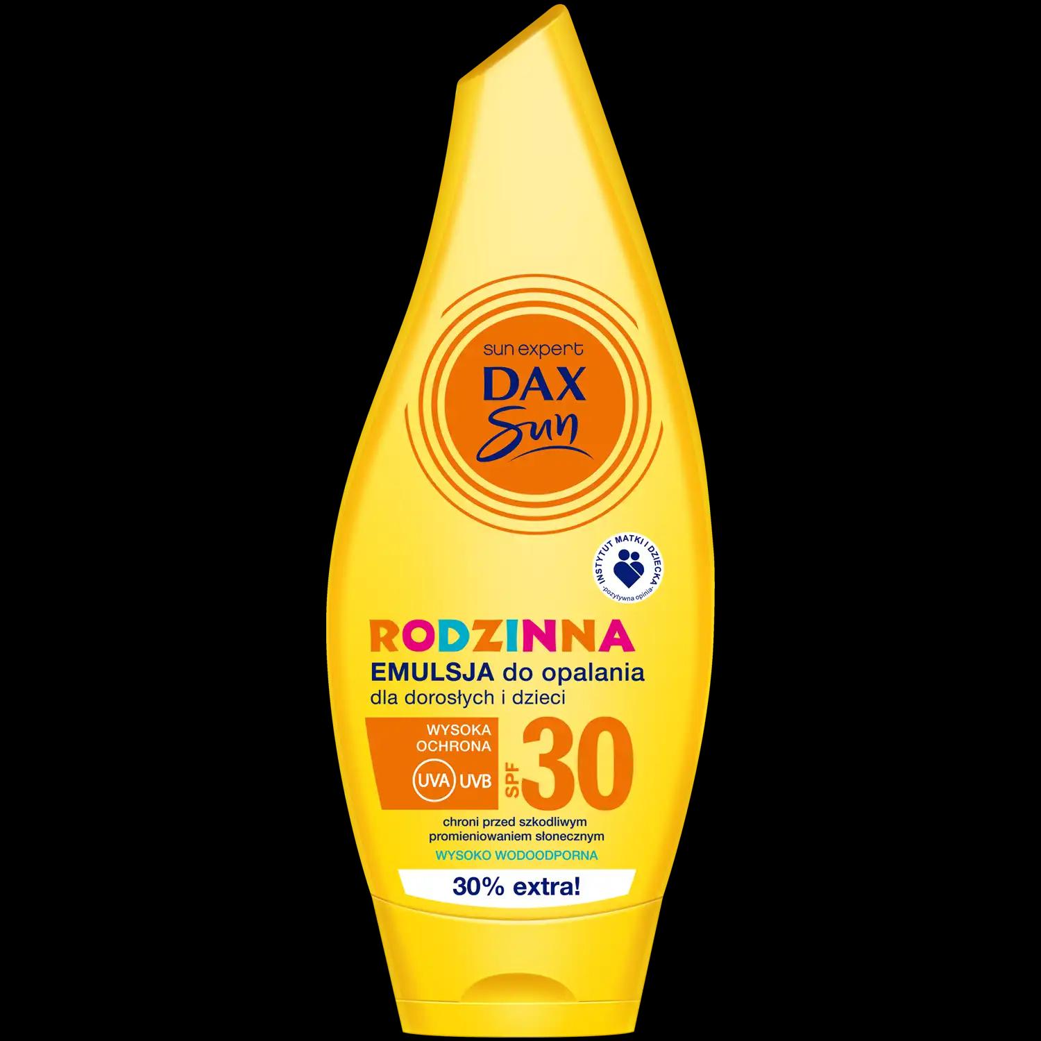 DAX Dax Sun rodzinna emulsja do opalania dla dorosłych i dzieci SPF30, 250 ml