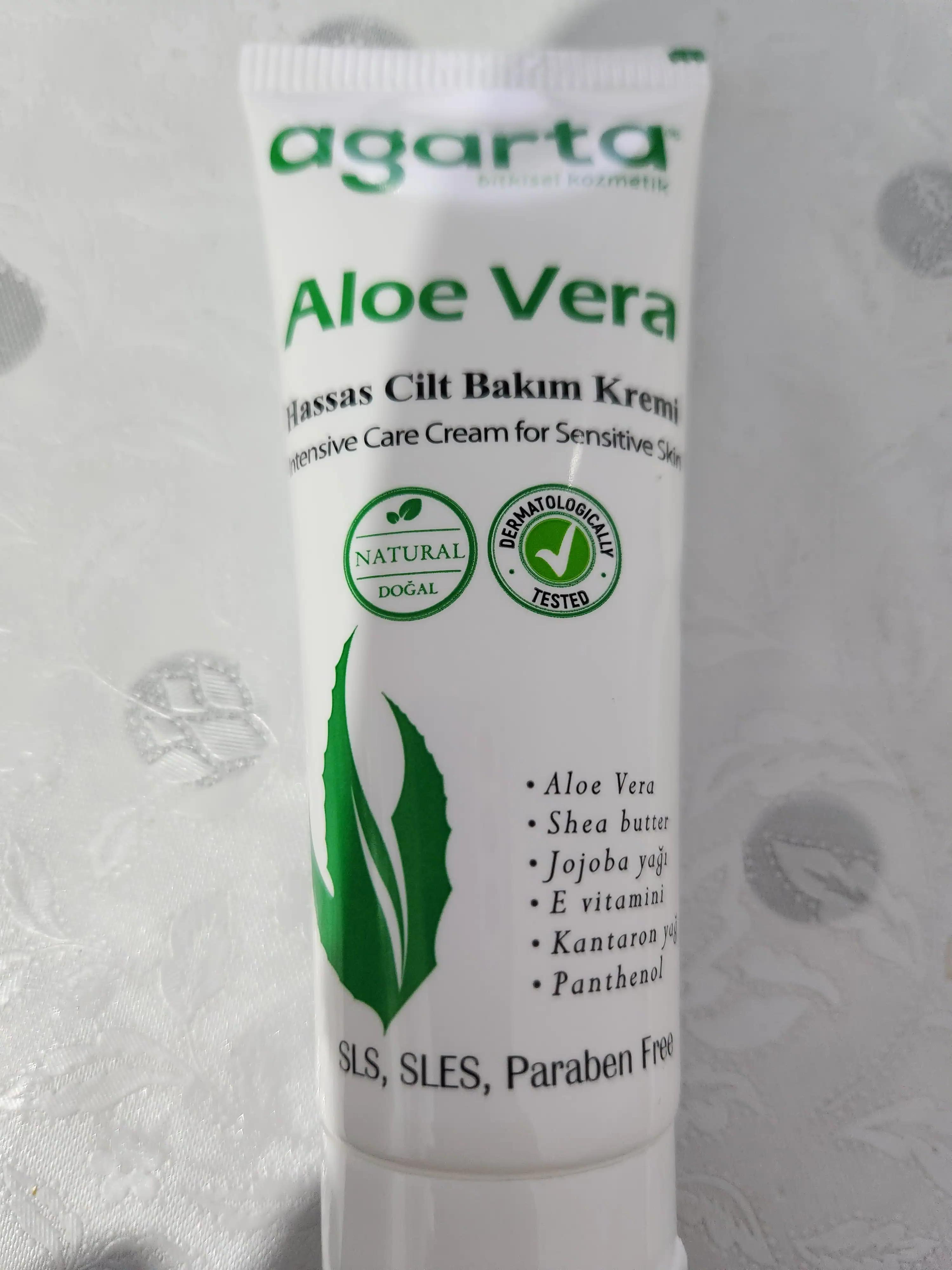 Agarta Agarta aloe vera hassas cilt bakım kremi