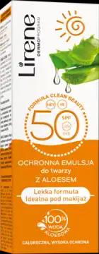 Lirene LIRENE emulsja do twarzy ochronna, z aloesem, SPF50 50 ml