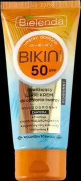 Bielenda BIELENDA Bikini lekki krem do opalania twarzy, nawilżający, SPF50 50 ml