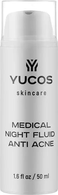 Yucos Лікувальний нічний флюїд з канабісом , Medical Night Fluid Anti Acne