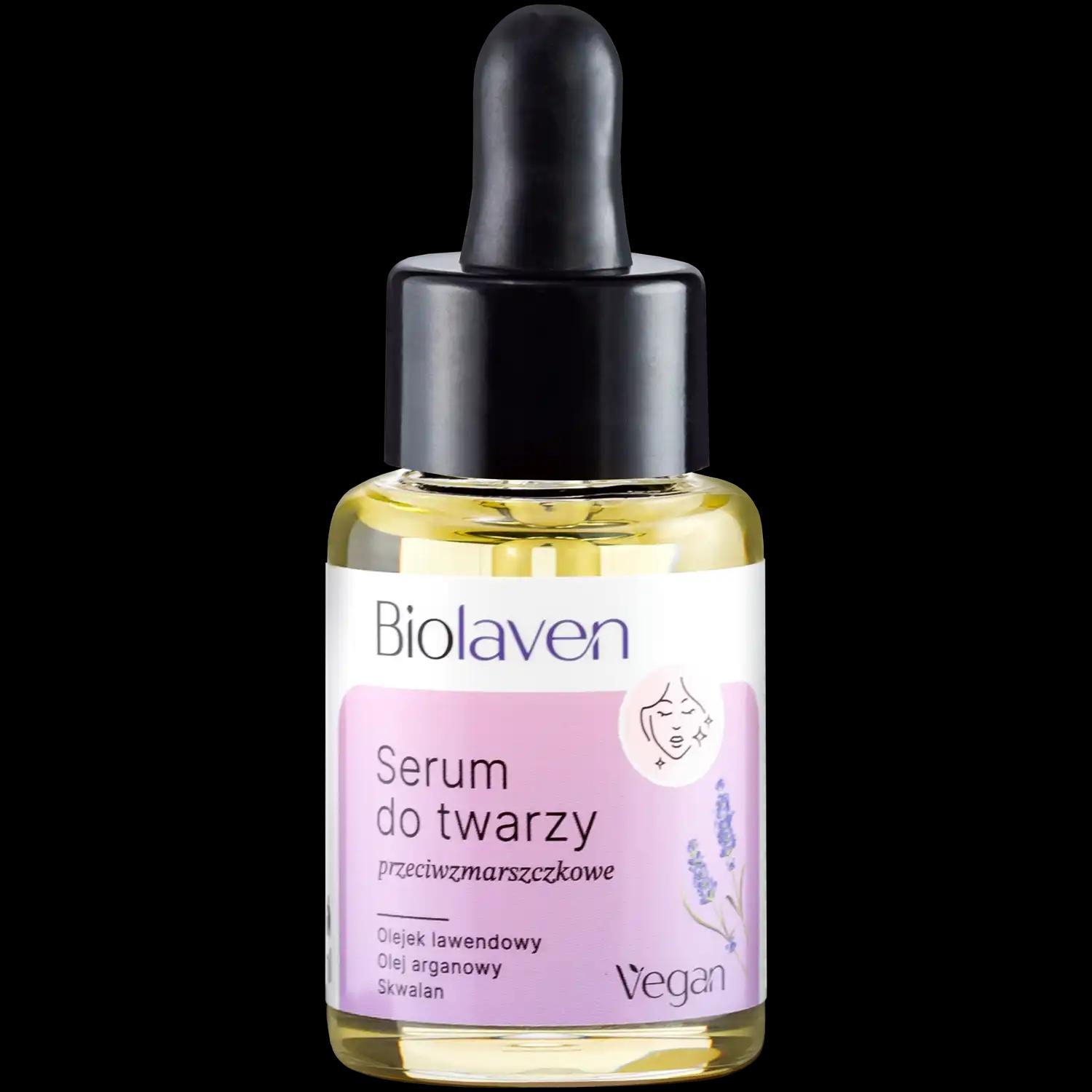 Biolaven Organic przeciwzmarszczkowe serum do twarzy, 30 ml