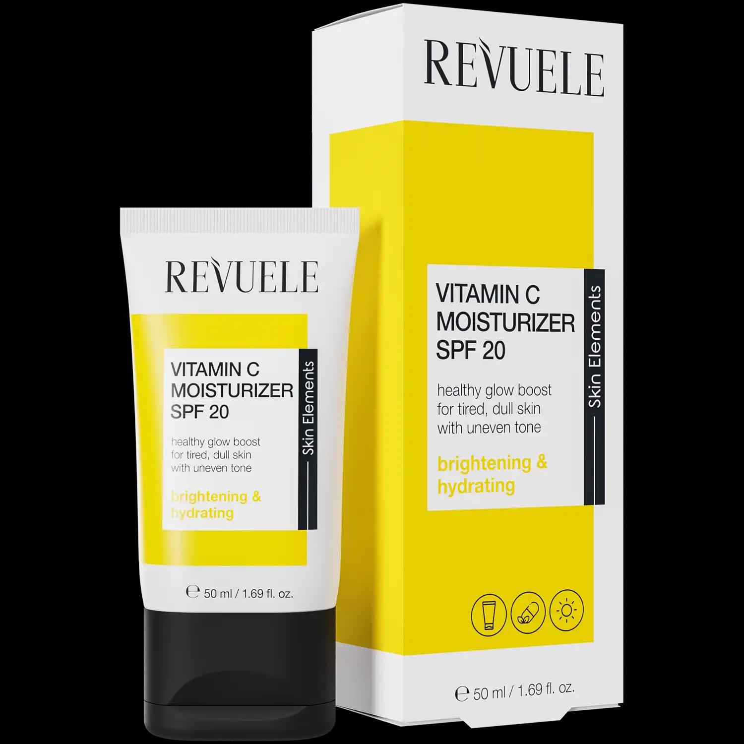 Revuele Vitamin C nawilżający krem do twarzy z SPF20, 50 ml