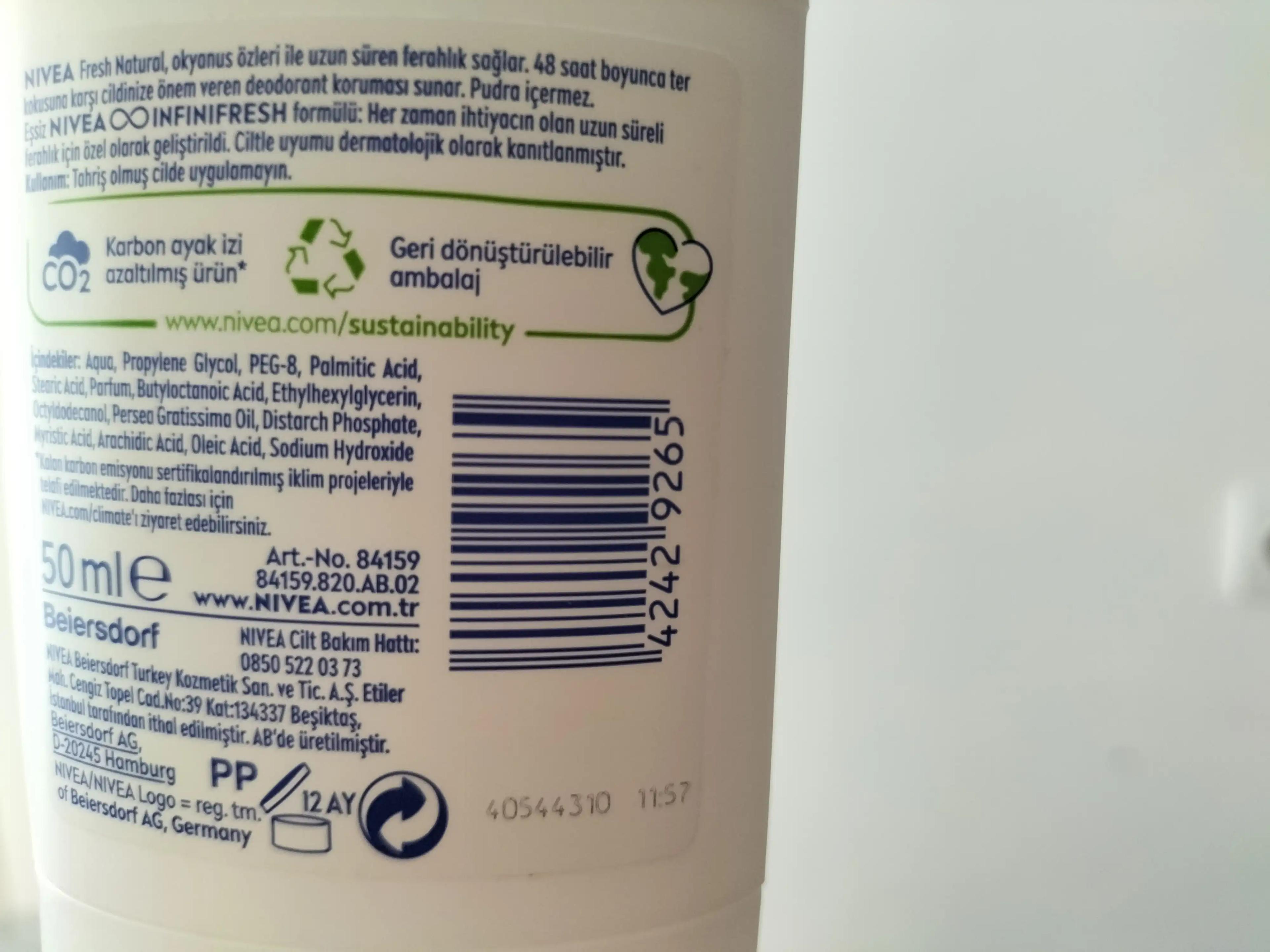 Nivea Fresh Natural Deodorant