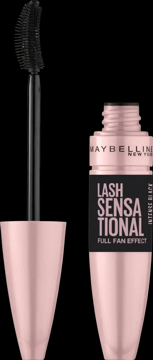 Maybelline Mascara Lash Sensational Voller-Wimpern-Fächer Intense Black, 9,5 ml