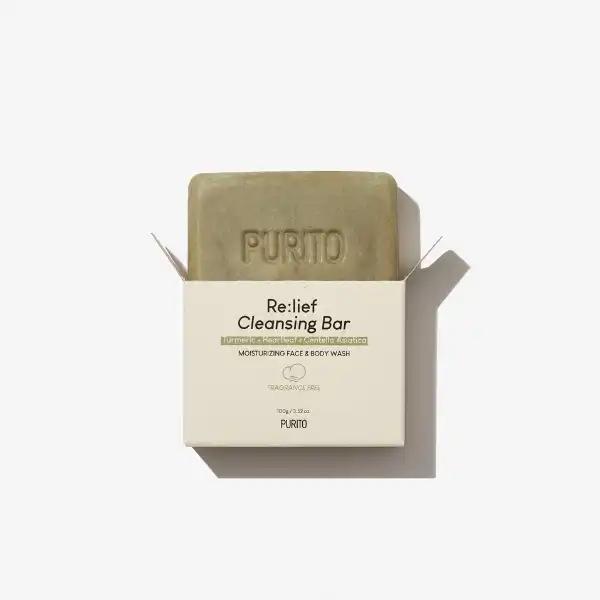 Purito Re:lief Cleansing Bar kostka do mycia o działaniu łagodzącym, 100 g