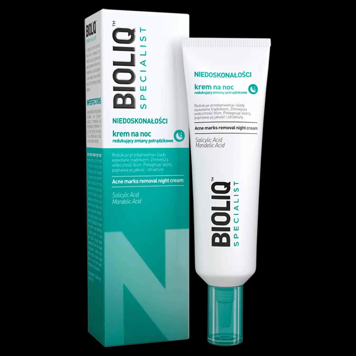 Bioliq Specialist krem na noc redukujący zmiany potrądzikowe, 30 ml