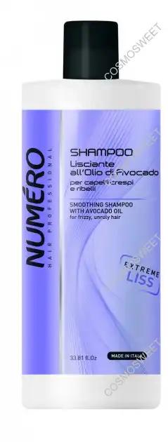 Brelil Розгладжувальний Professional Numero Smoothing Shampoo з олією авокадо 1000 мл